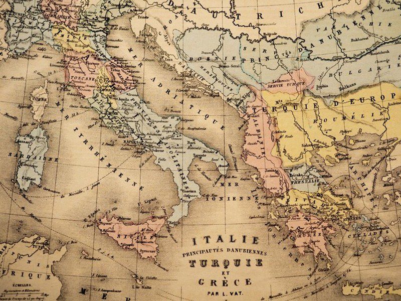 ancient Mediterranean map